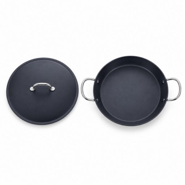 Wholesale Shallow Seafood Frying Pan with Two Loop Handles