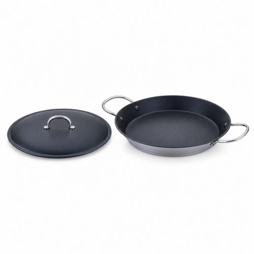 Wholesale Shallow Seafood Frying Pan with Two Loop Handles