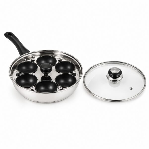 Wholesale Six-Cup Egg Poacher Frying Pan with Clear Lid Wholesale Six-Cup Egg Poacher Frying Pan with Clear Lid