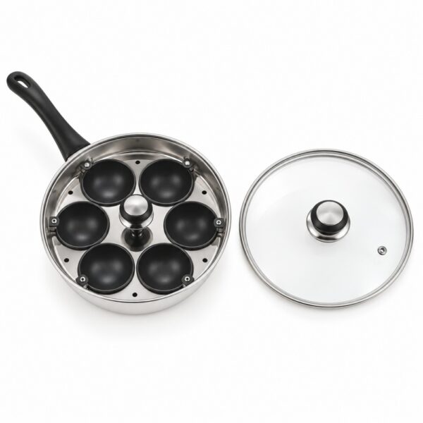 Wholesale Six-Cup Egg Poacher Frying Pan with Clear Lid Wholesale Six-Cup Egg Poacher Frying Pan with Clear Lid