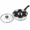 Wholesale Six-Cup Egg Poacher Frying Pan with Clear Lid Wholesale Six-Cup Egg Poacher Frying Pan with Clear Lid