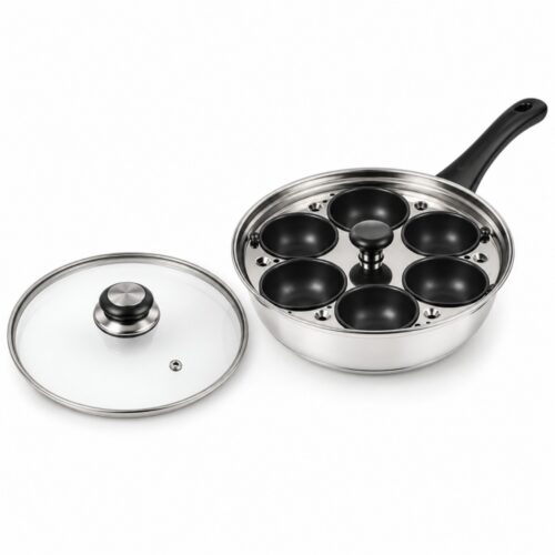 Wholesale Six-Cup Egg Poacher Frying Pan with Clear Lid Wholesale Six-Cup Egg Poacher Frying Pan with Clear Lid