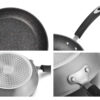 Wholesale Frying Pan Supplier with Red Handle and Speckled Interior