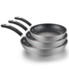 Wholesale Frying Pan Supplier with Red Handle and Speckled Interior